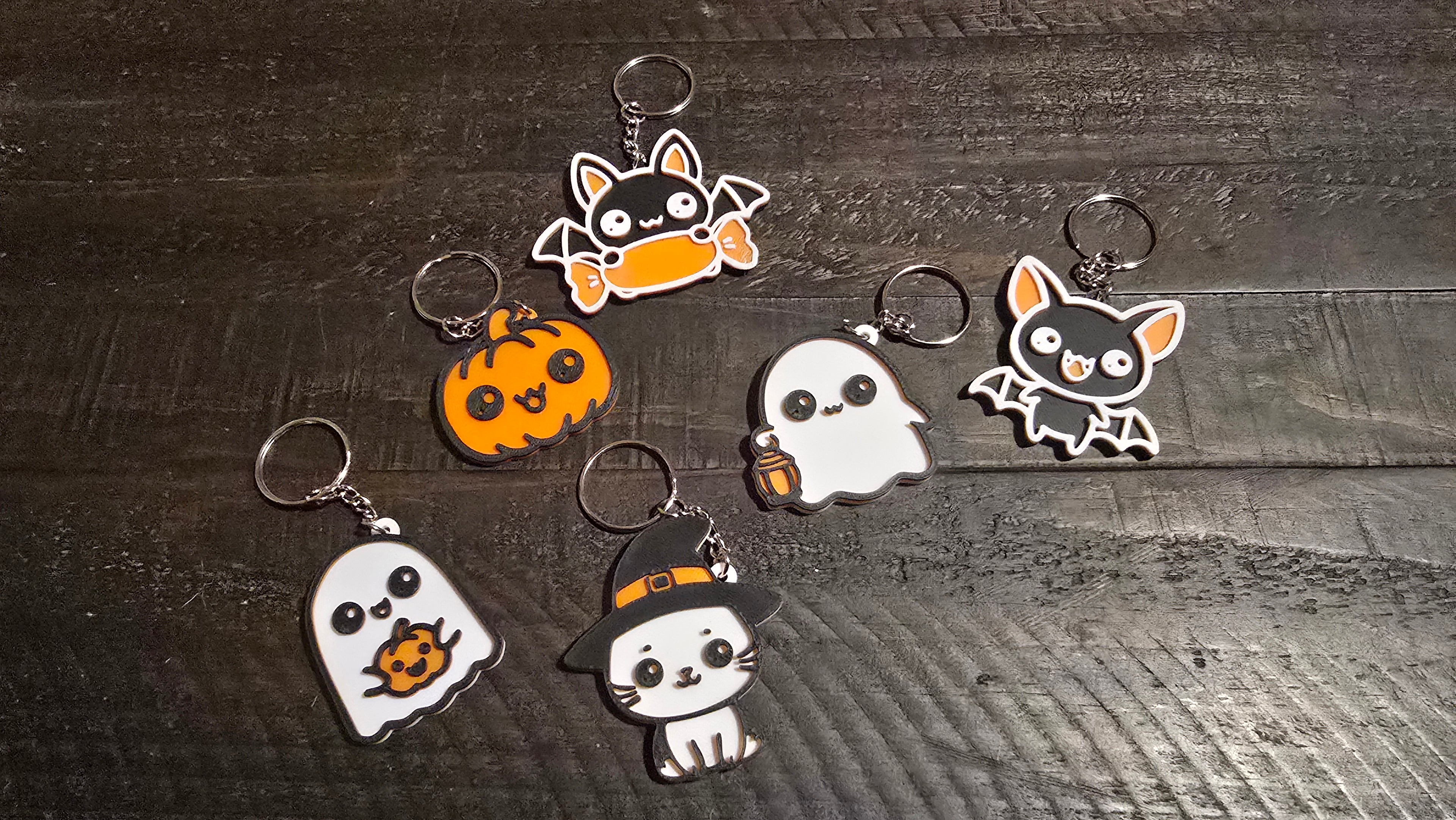 Cutesy Halloween Keychains (Set of 6)