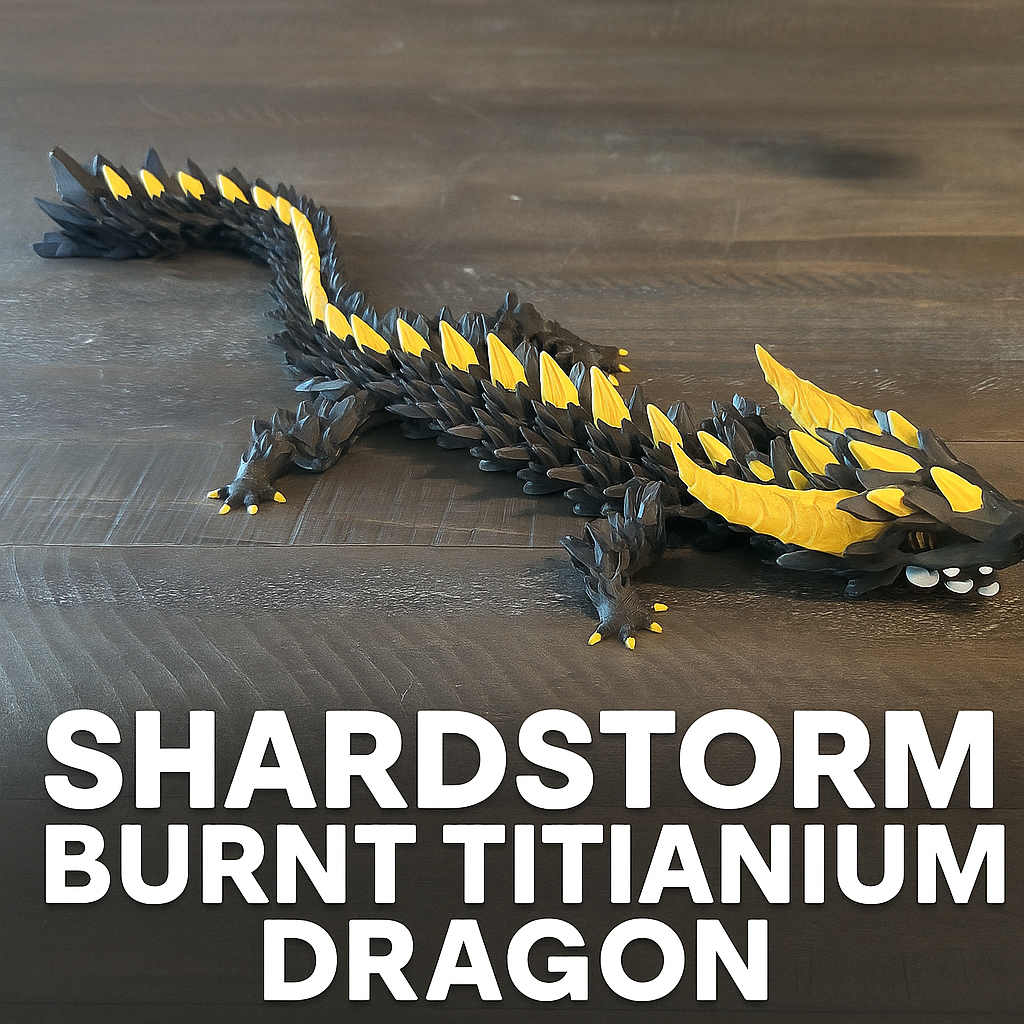17" Shardstorm Burnt Titanium Dragon Fidget Toy